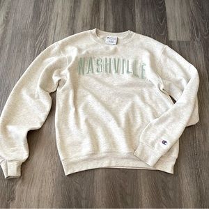 NASH Collection X Champion Nashville Embroidery Crewneck Sweatshirt